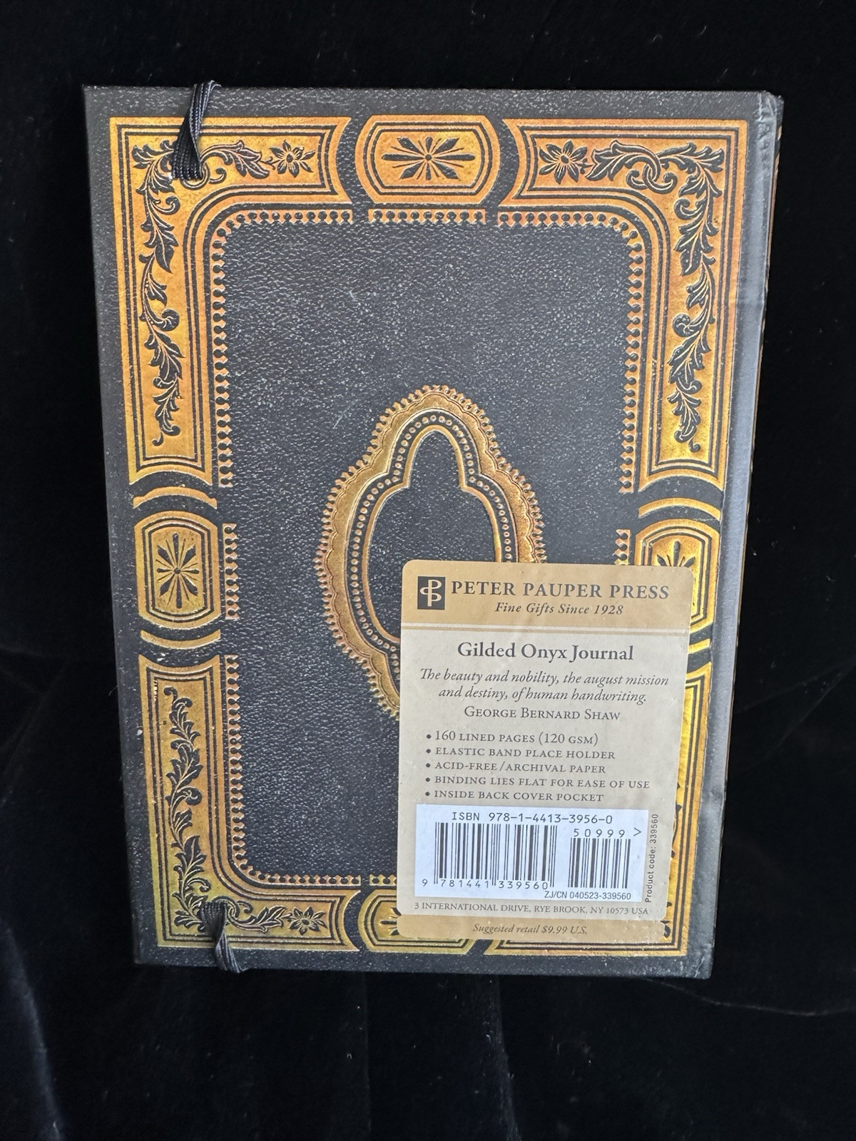Peter Pauper Press Journal Lined 160 pages Guilded Onyx Journal New