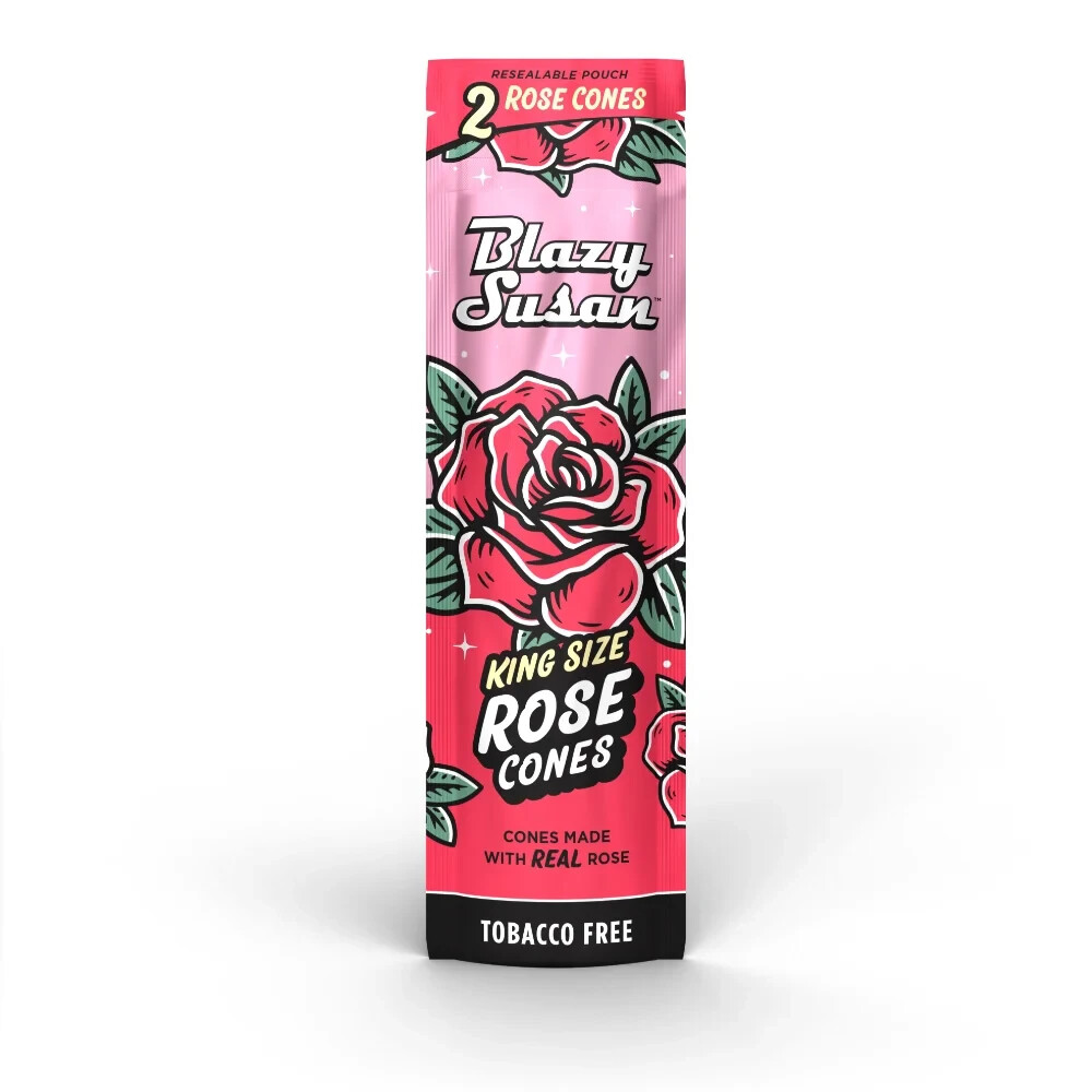 Authentic Blazy Susan Rose Pre-Rolls Cones Made with Real Rose | Lot of 5 Packs