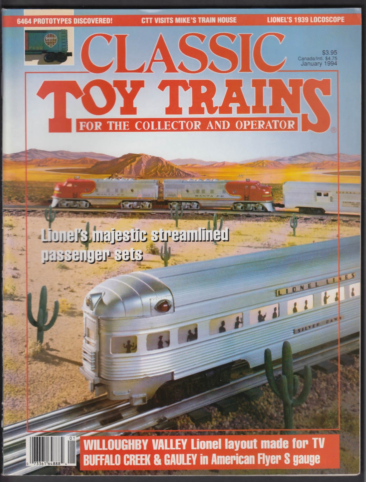 CLASSIC TOY TRAINS Lionel Aluminum Passenger Sets Locoscope K-Line Store 1 1994