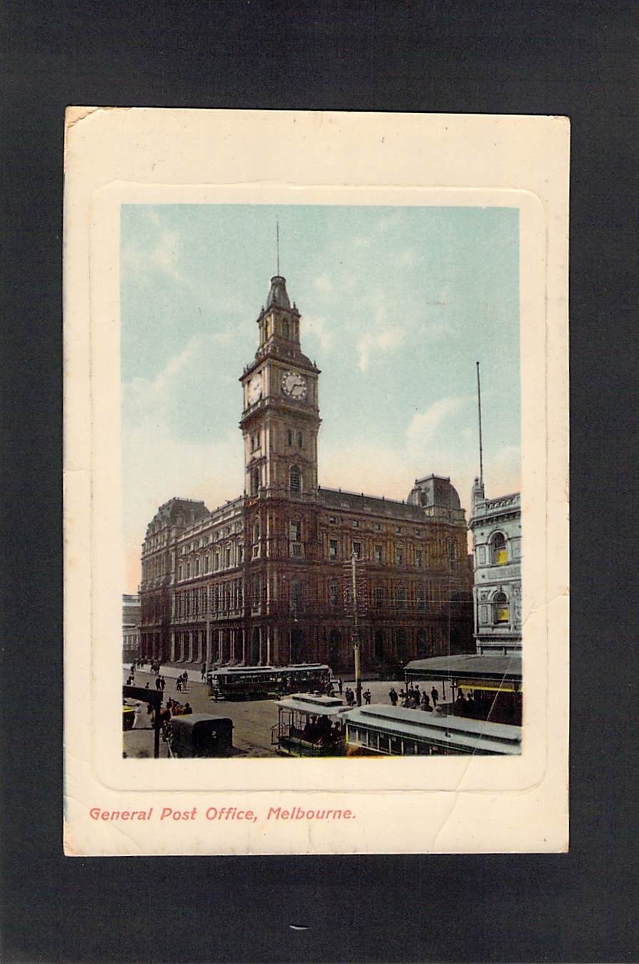 F7371 Australia V Melbourne GPO Post Office REM c1910 vintage postcard