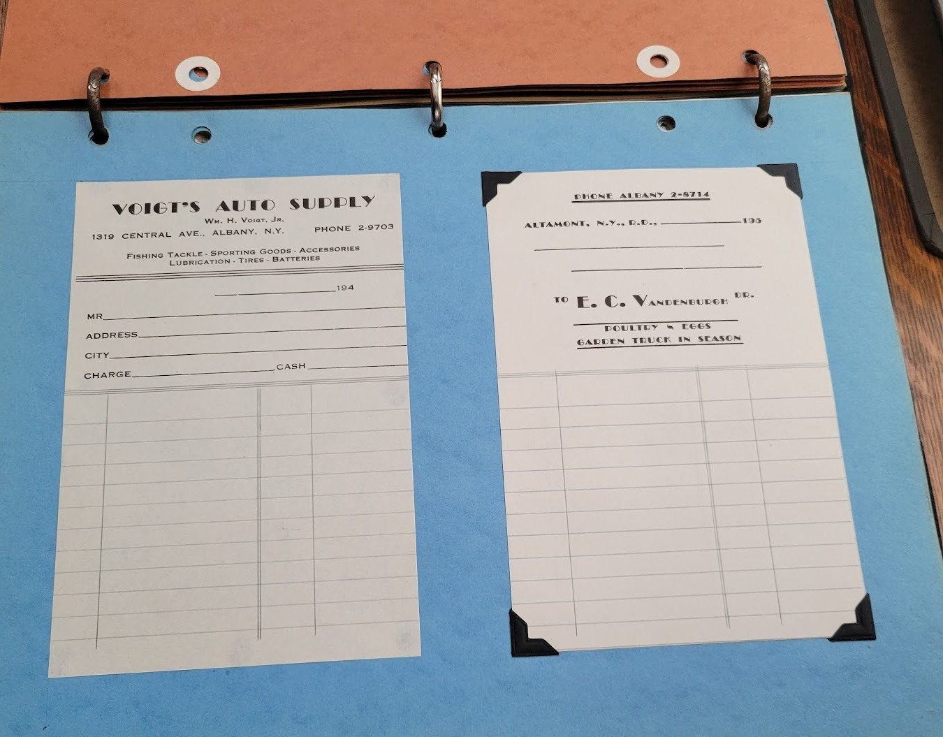1940’s Print Shop sales catalog & paper samples – Letterheads/Business Cards