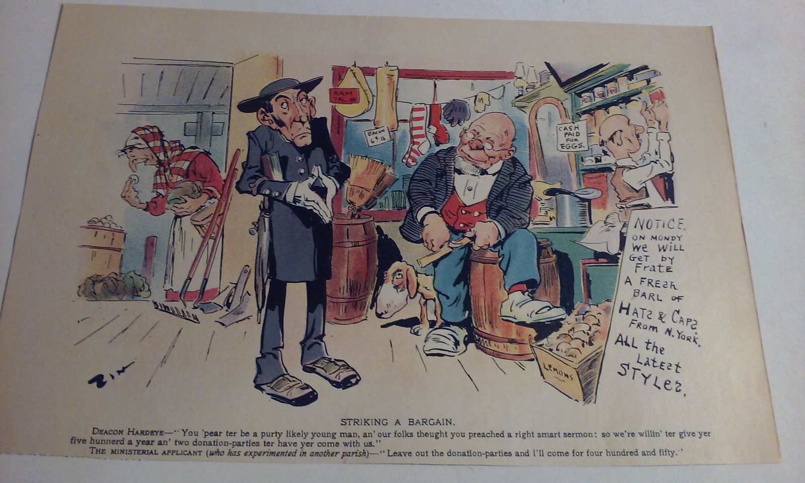10 Early 1900’s Original Era Color Cartoons w/ Slang American Dialect Captions