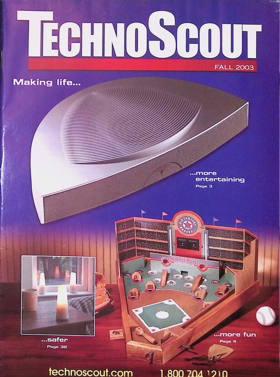 TechnoScout Fall 2003 Mag Catalog LED Candles Electric Scooter Solar Lights