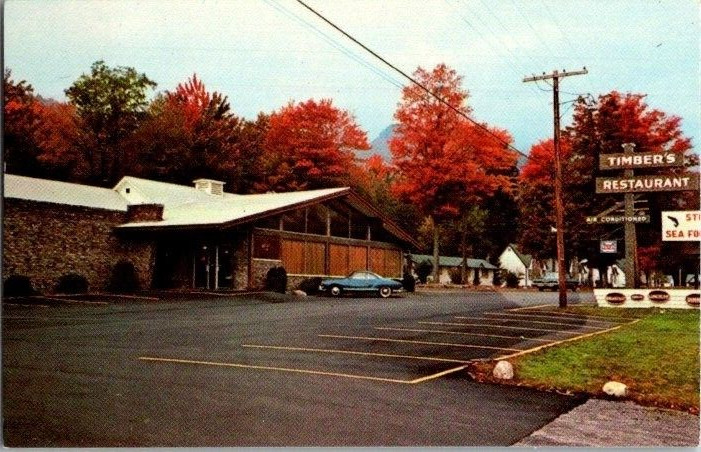 1960’S. TIMBER’S RESTAURANT. LINCOLN, NH. BUSINESS CARD. *