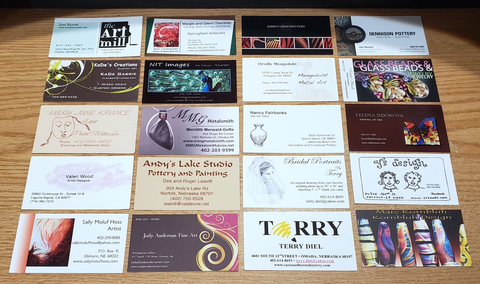 🔥 LOT of 100 ARTIST/ART Related BUSINESS CARDS for BUSINESS CARD COLLECTION L11