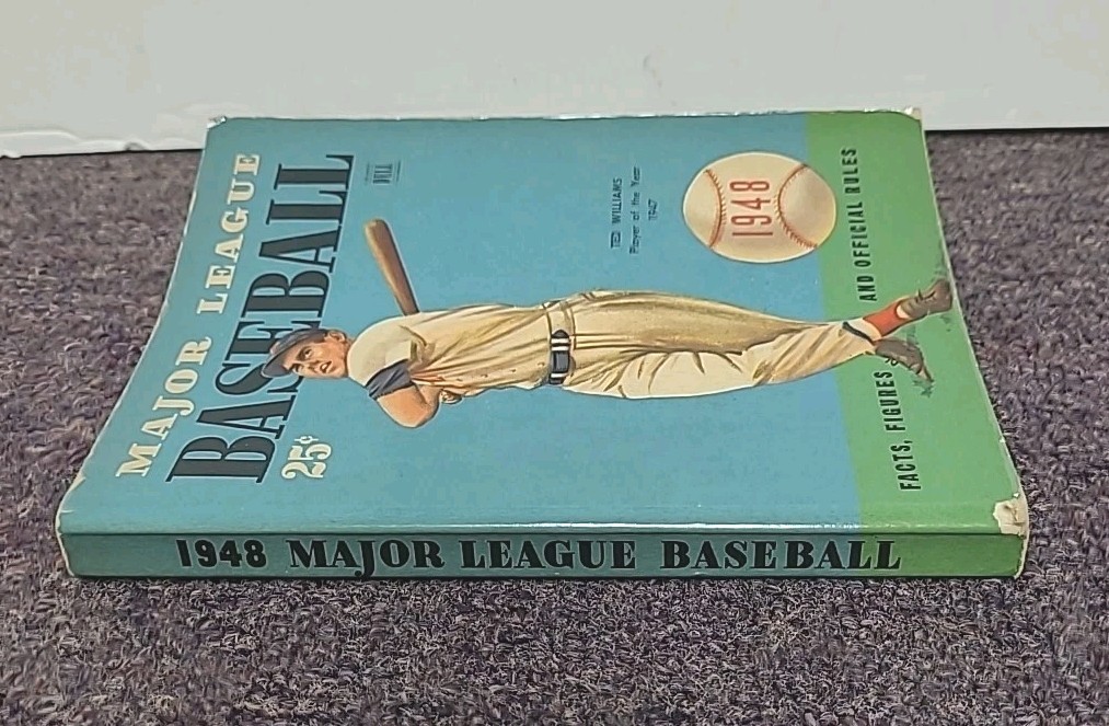 VTG 1948 Major League Baseball Facts, Figures & Official Rules PB Ted Williams