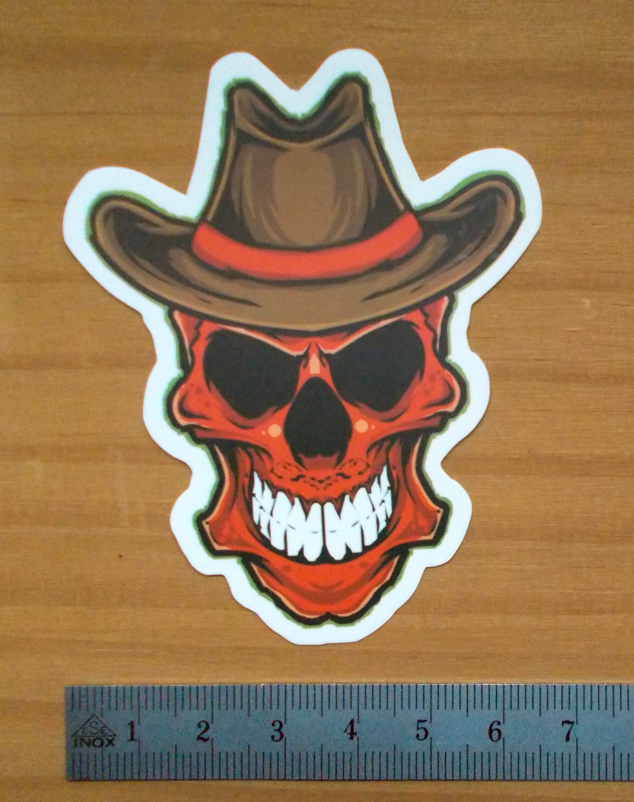 Sticker Decal Matte Finish ‘Western Skull’ Laptop, Sticker Bomb (M085)