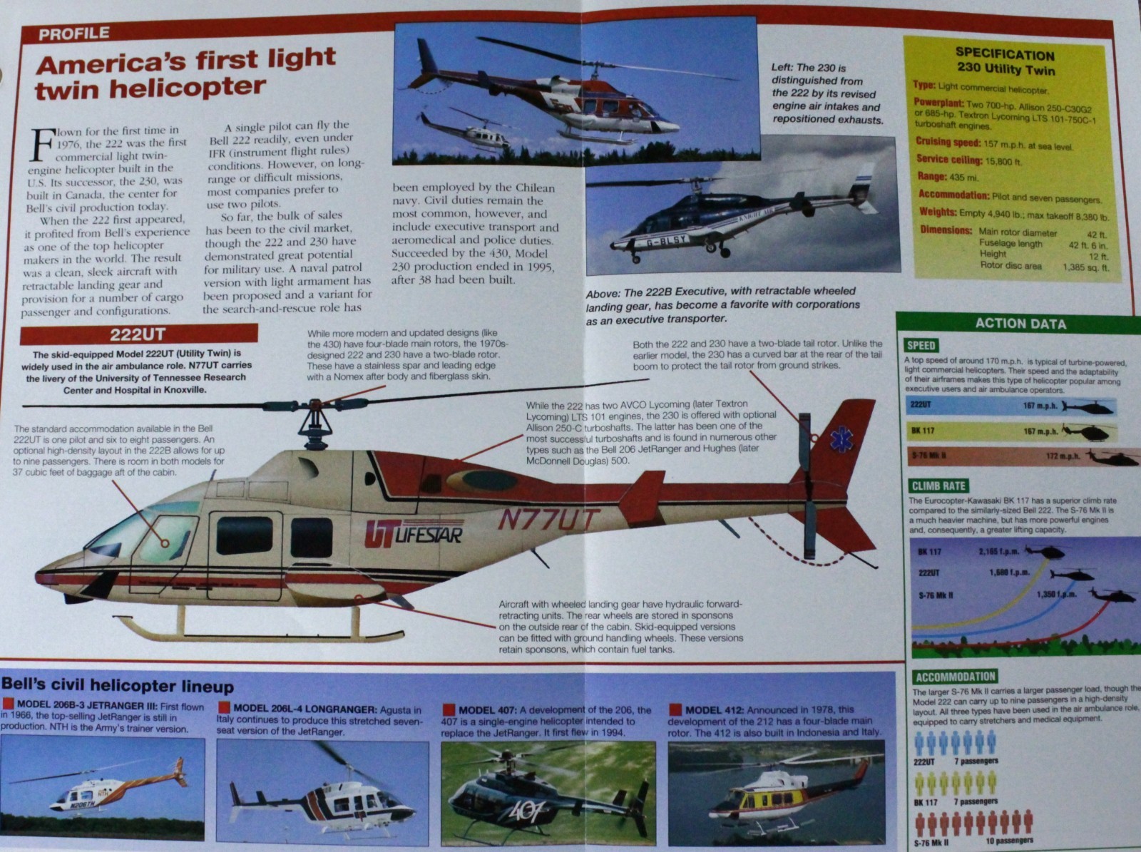 Bell Helicopter Picture Brochure Pamphlet Out of Print Info Sheet