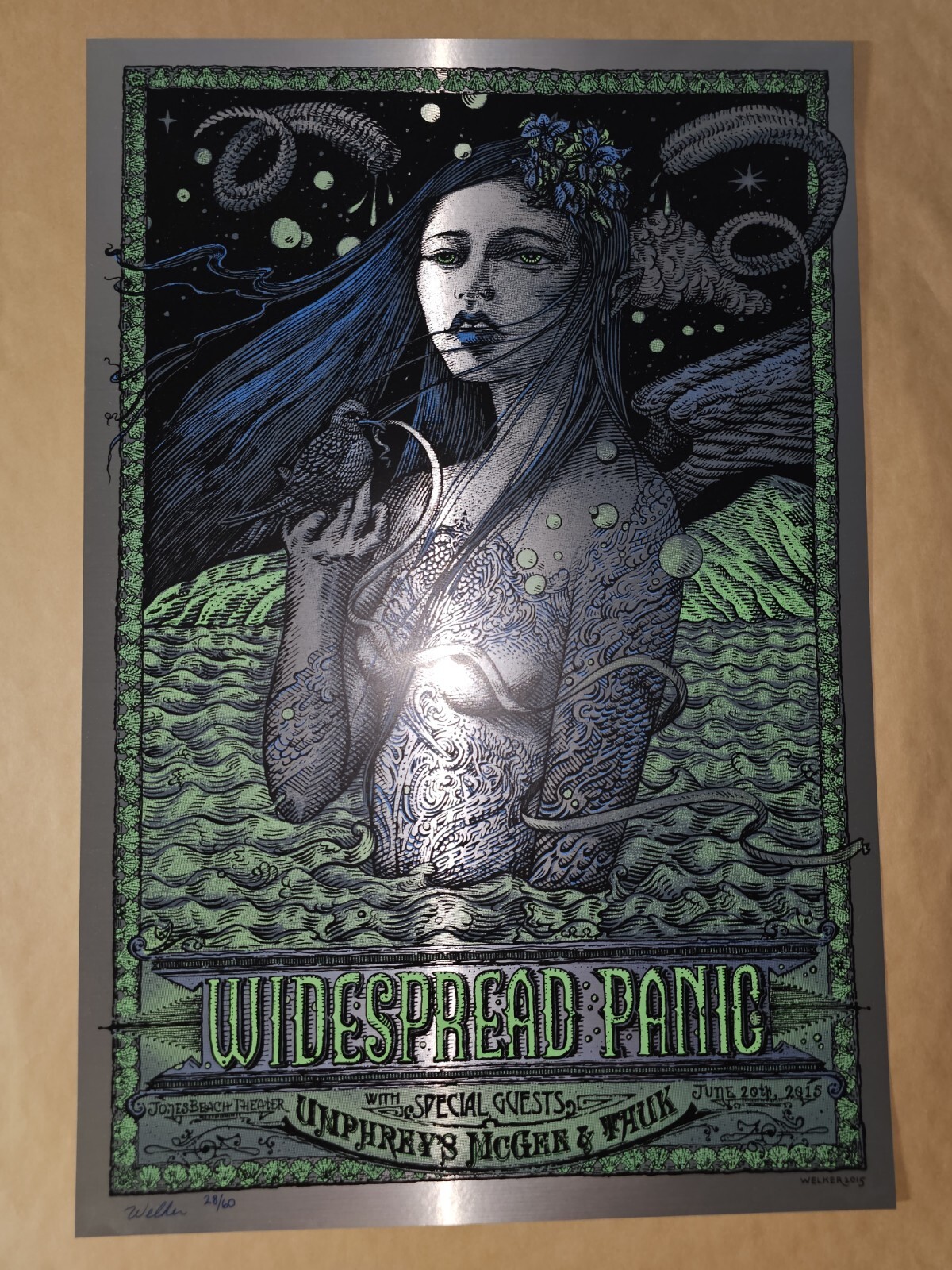 FOIL Variant Widespread Panic David Welker Wantagh New York Signed Poster Print