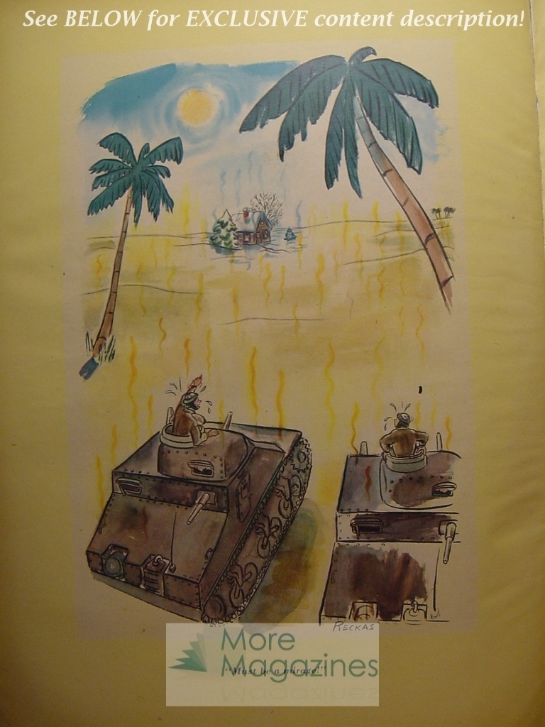 BIG lot of CARTOONS from ESQUIRE magazine 1943! WWII Era