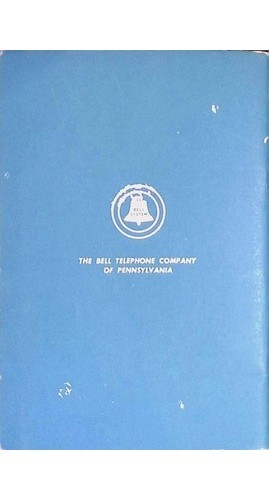 Bell Telephone PA Blue Book Phone Numbers 1960s Long Distance Call Info Cover