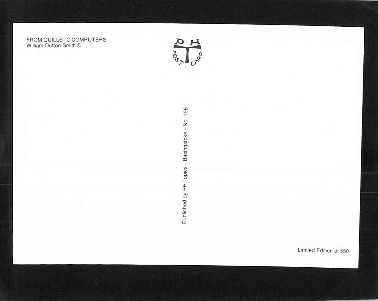 SI0398 UK 1994 Picture Postcard Centenary Quills to Computers postcard