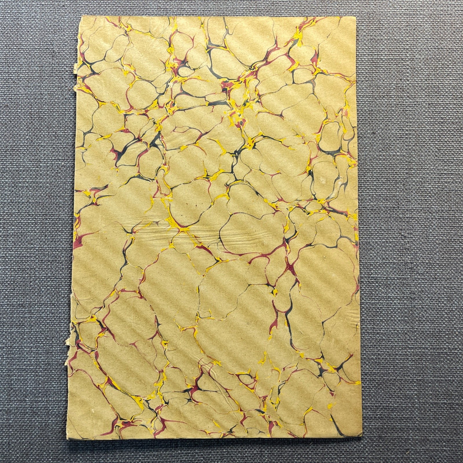 Antique Marbled End Papers Bookbinding Brown Red Yellow Blue Black Lot of 10
