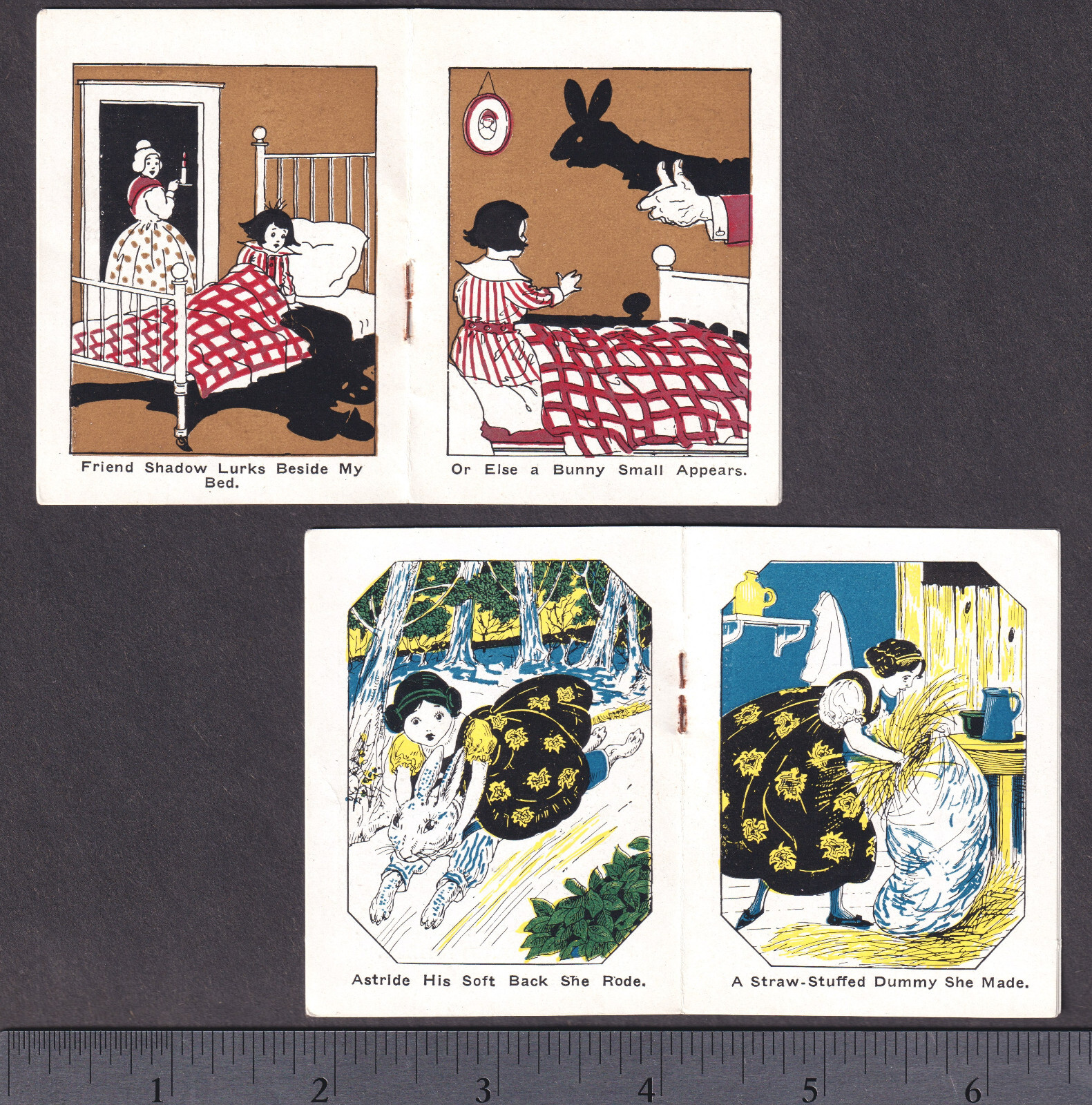 RARE Rabbits Bride 1920 Shadow Book Weeny-Wee Children Fairy Tale 2 Denver Bread