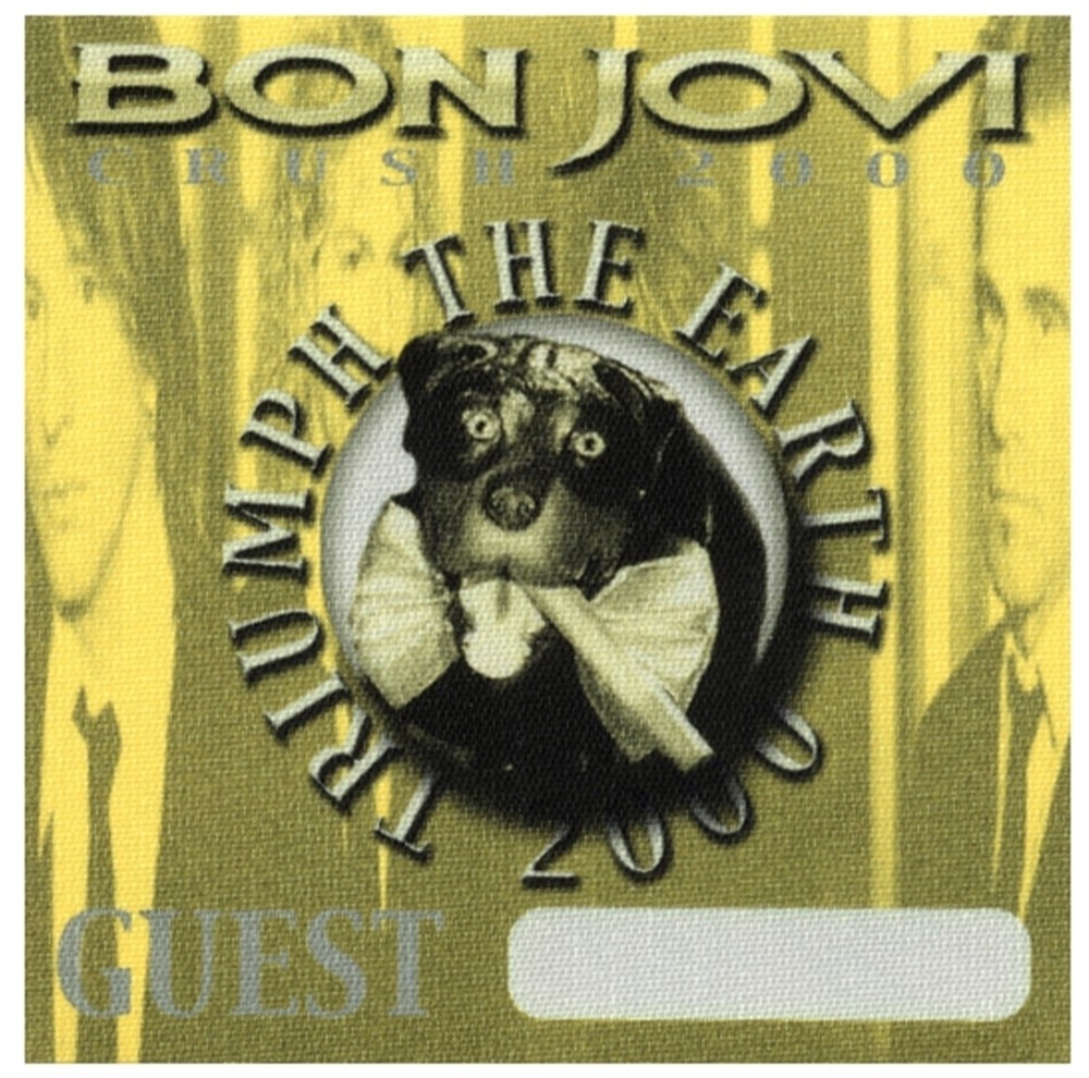 Bon Jovi 2000 Crush concert tourcollectible Band Guest Backstage Pass