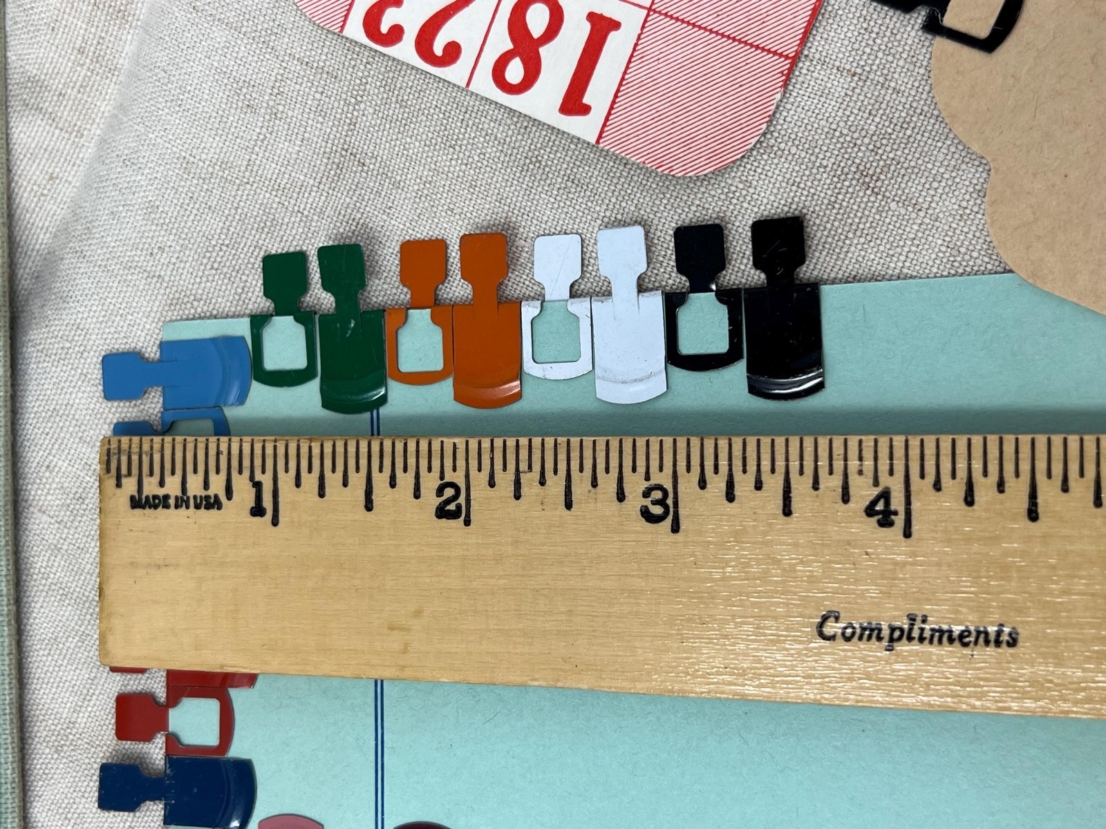 VTG Metal File Tabs 10 Colors – Lot of 50 – Label Divider Pages Office Supplies
