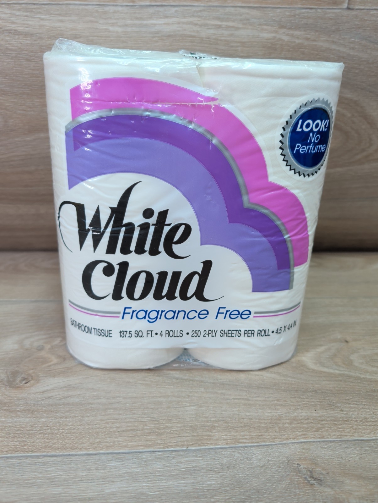 2-Vintage 80s White Cloud toilet paper 8 rolls sealed pack white Proctor Gamble*