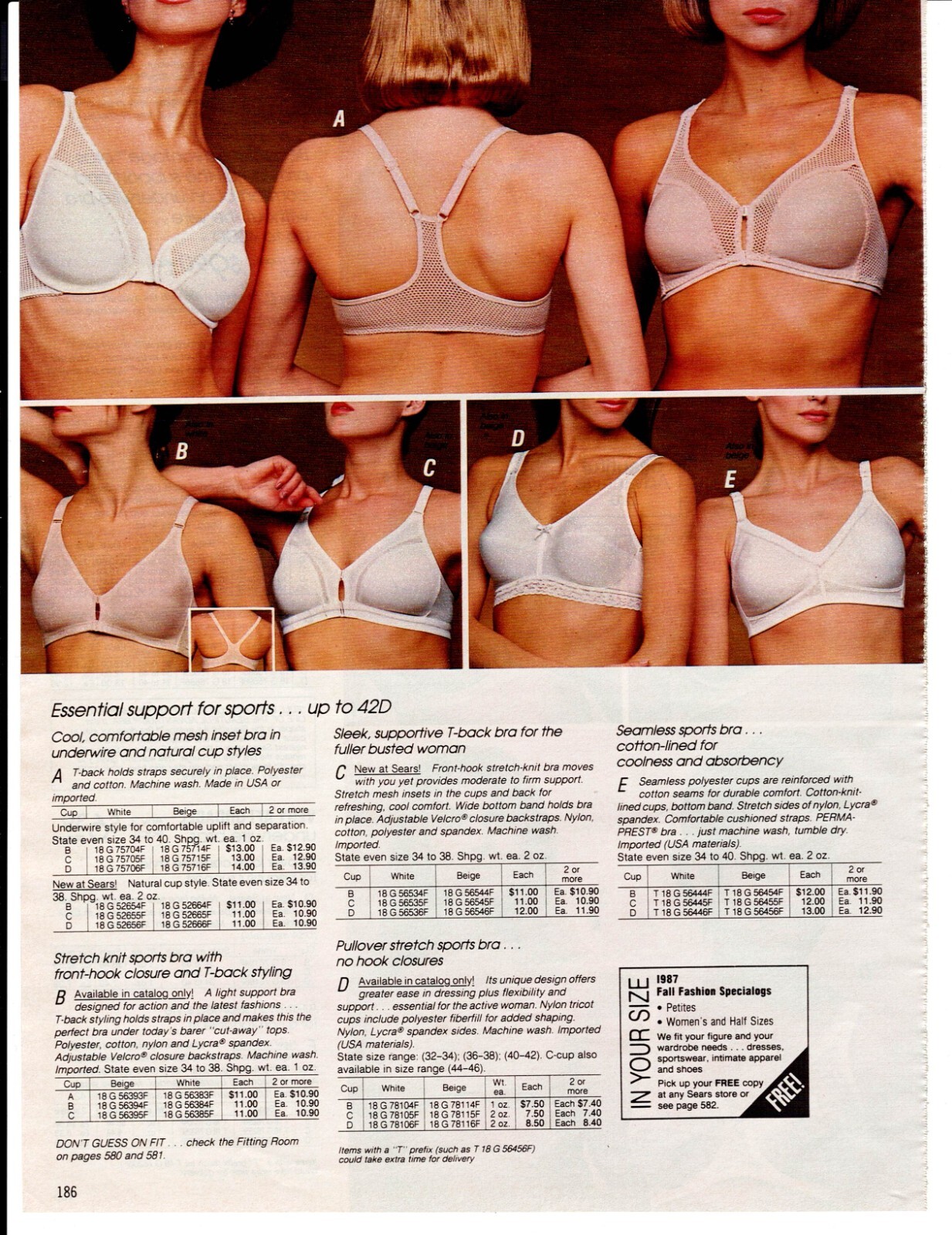 VINTAGE 80’S CATALOG LADIES BRAS PHOTO CLIPPING AD PRINTS