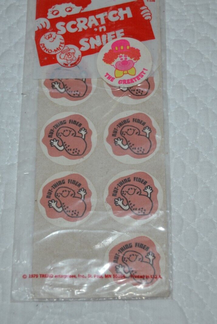 PEANUT Scratch ‘n Sniff 1979 RARE Vintage 70’s 7 Stickers by TREND Brown Matte