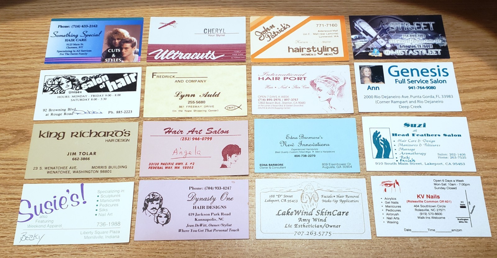 🔥LOT of 100 HAIR/BEAUTY Related BUSINESS CARDS for BUSINESS CARD COLLECTION L14