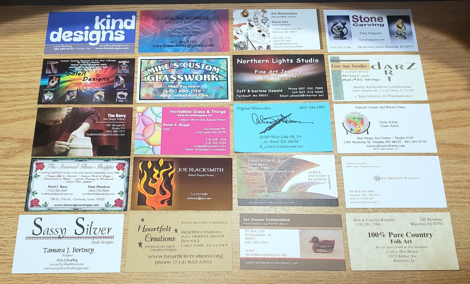 🔥 LOT of 100 ARTIST/ART Related BUSINESS CARDS for BUSINESS CARD COLLECTION L15