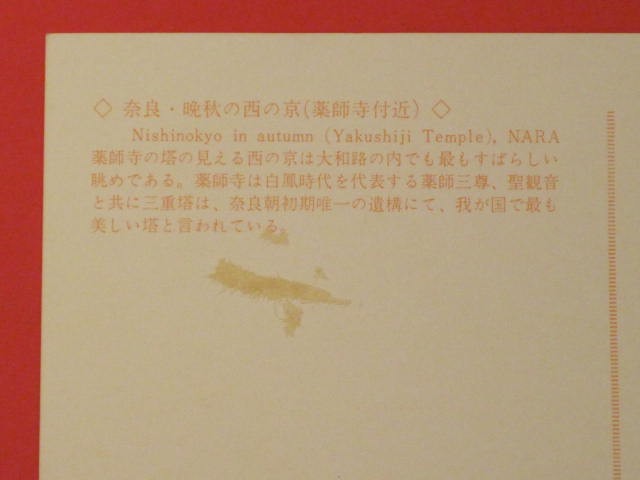 Yakushiji Temple / Nara Postcard – Japan / Approx. – Swift