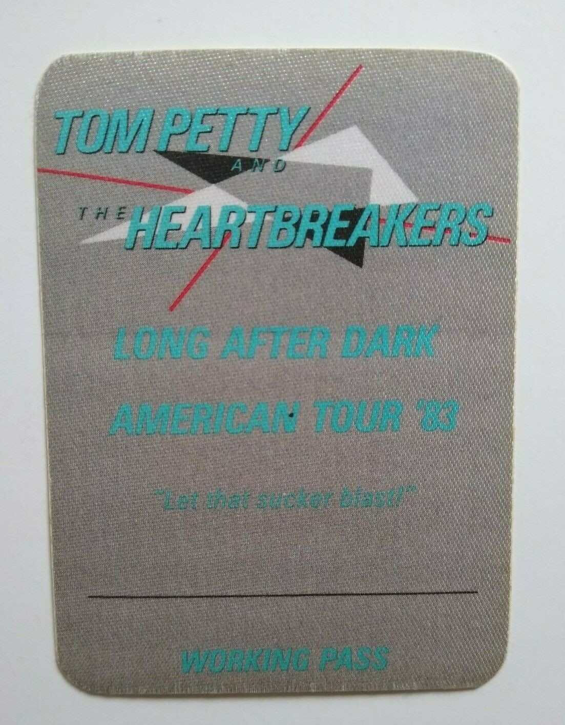 Tom Petty And The Heartbreakers Backstage Pass Original ’83 Long After Dark Tour