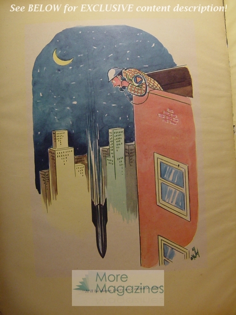 BIG lot of CARTOONS from ESQUIRE magazine 1943! WWII Era