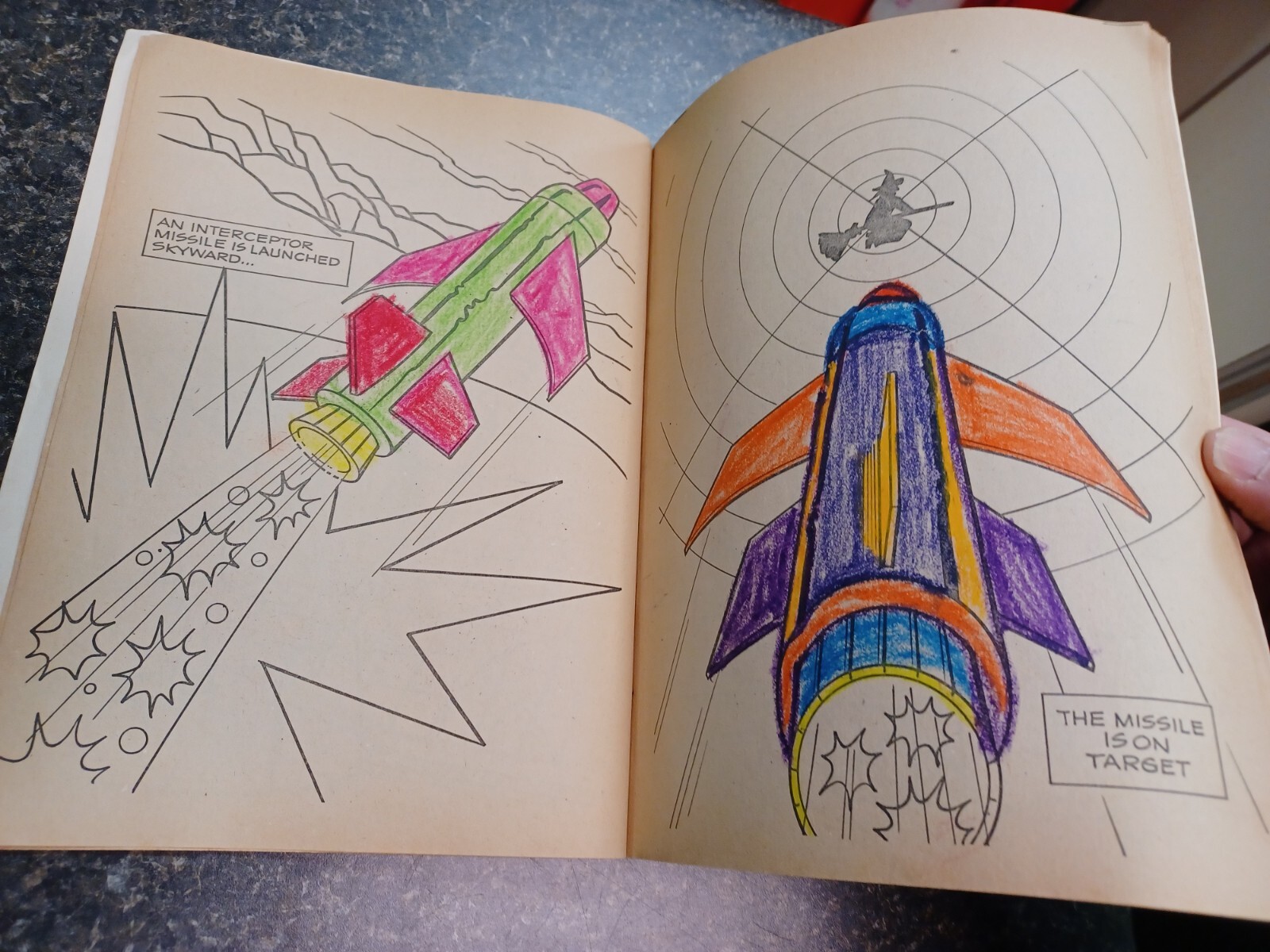 Fantastic Four meet The Witch Coloring Book Copyright 1977 Marvel Comics Group