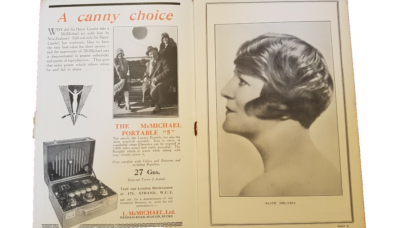 1929 Theatre Programme Her Past – Alice Delysia Paul Cavanagh Violet Vanbrugh