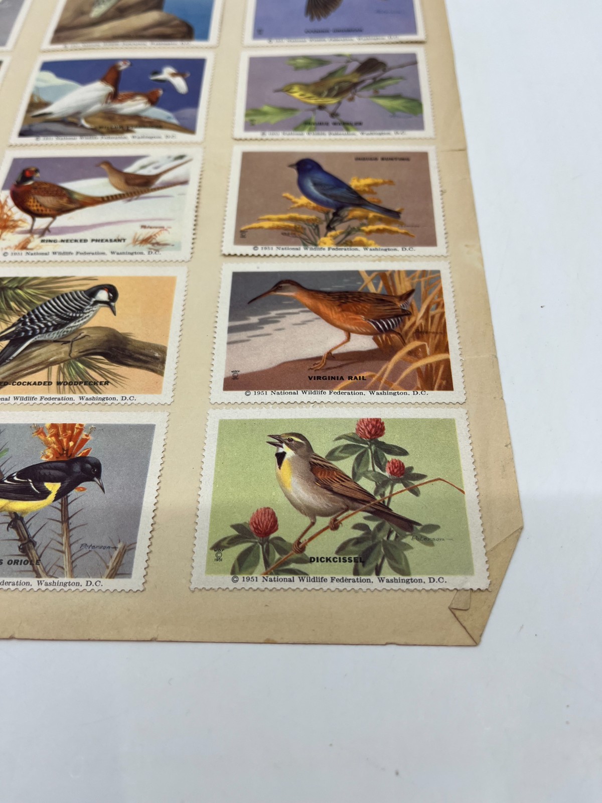 1951 National Wildlife Federation Wildlife Stamp Prints Birds Flowers Stamp Lot