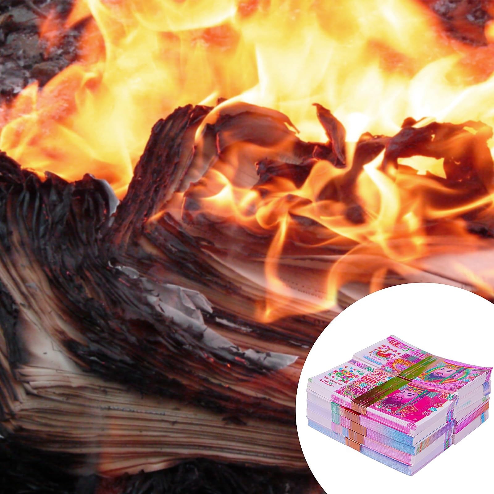 1000 Pcs Ancestor Money, Ancestor Money Joss Paper Jade Emperor Hell Bank Not…
