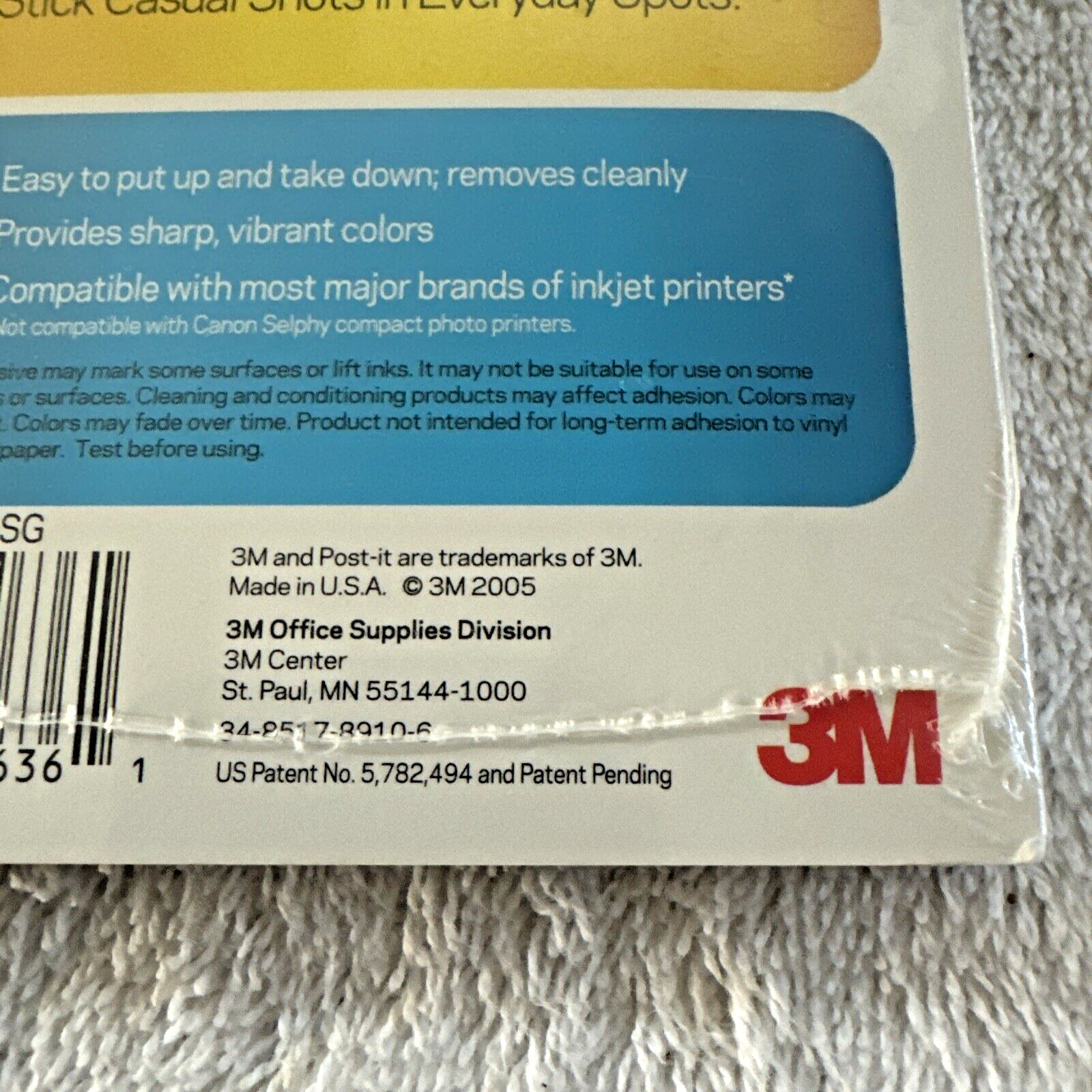 3M/Post-It Sticky 4”x6” 1-Matte / 1-Gloss Photo Picture Paper 50 sheets 2-Paks
