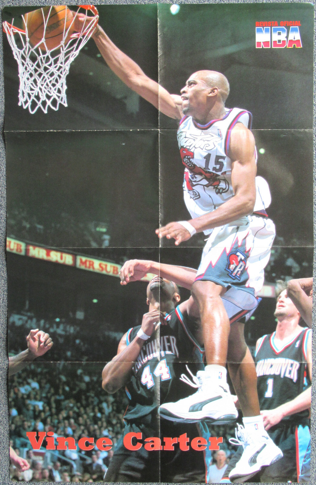 SPAIN Poster – VINCE CARTER – TORONTO RAPTORS – “Revista Oficial NBA” – POSTER