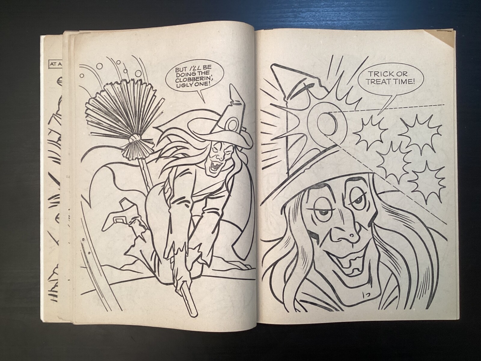 FANTASTIC FOUR meet “THE WITCH” Coloring Book copyright 1977 Marvel Comics Group