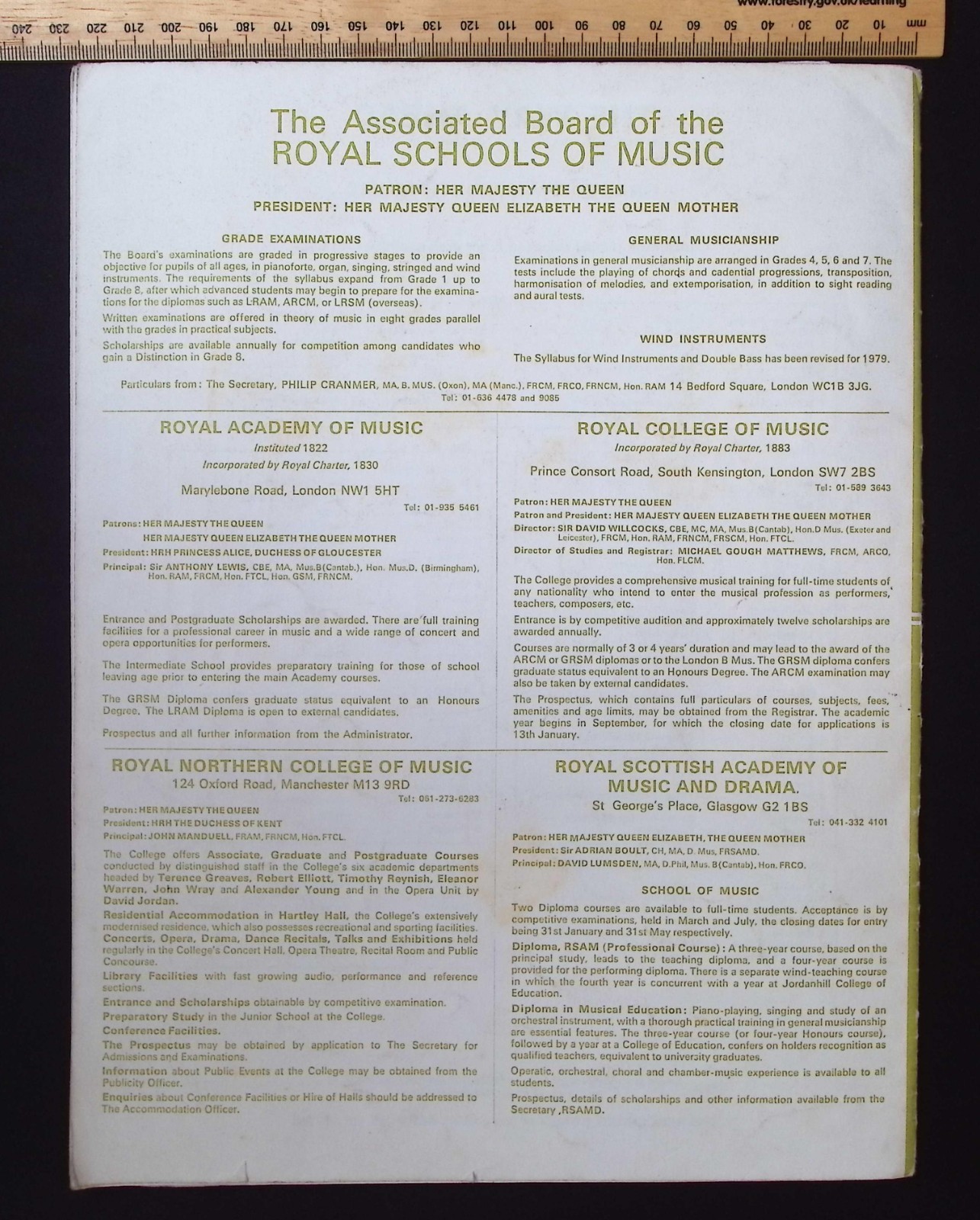 Royal Schools of Music Pianoforte Examinations 1979 Grade 6 List B