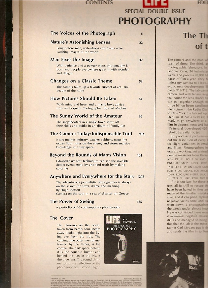D384 Life Magazine Vintage Dec. 1966 Photography 30th Anniversary Issue
