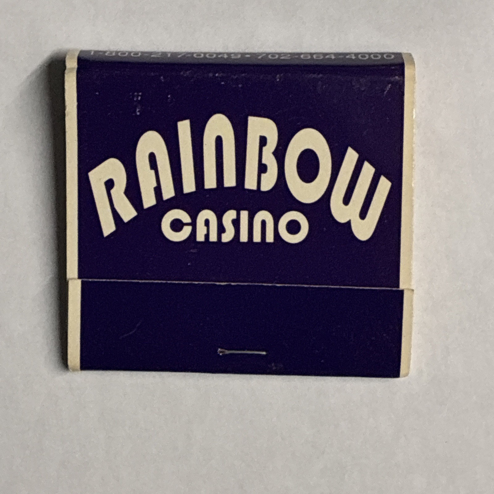 Unstruck Rainbow Casino Reno Wendover Las Vegas Nevada Vintage Purple Matchbook