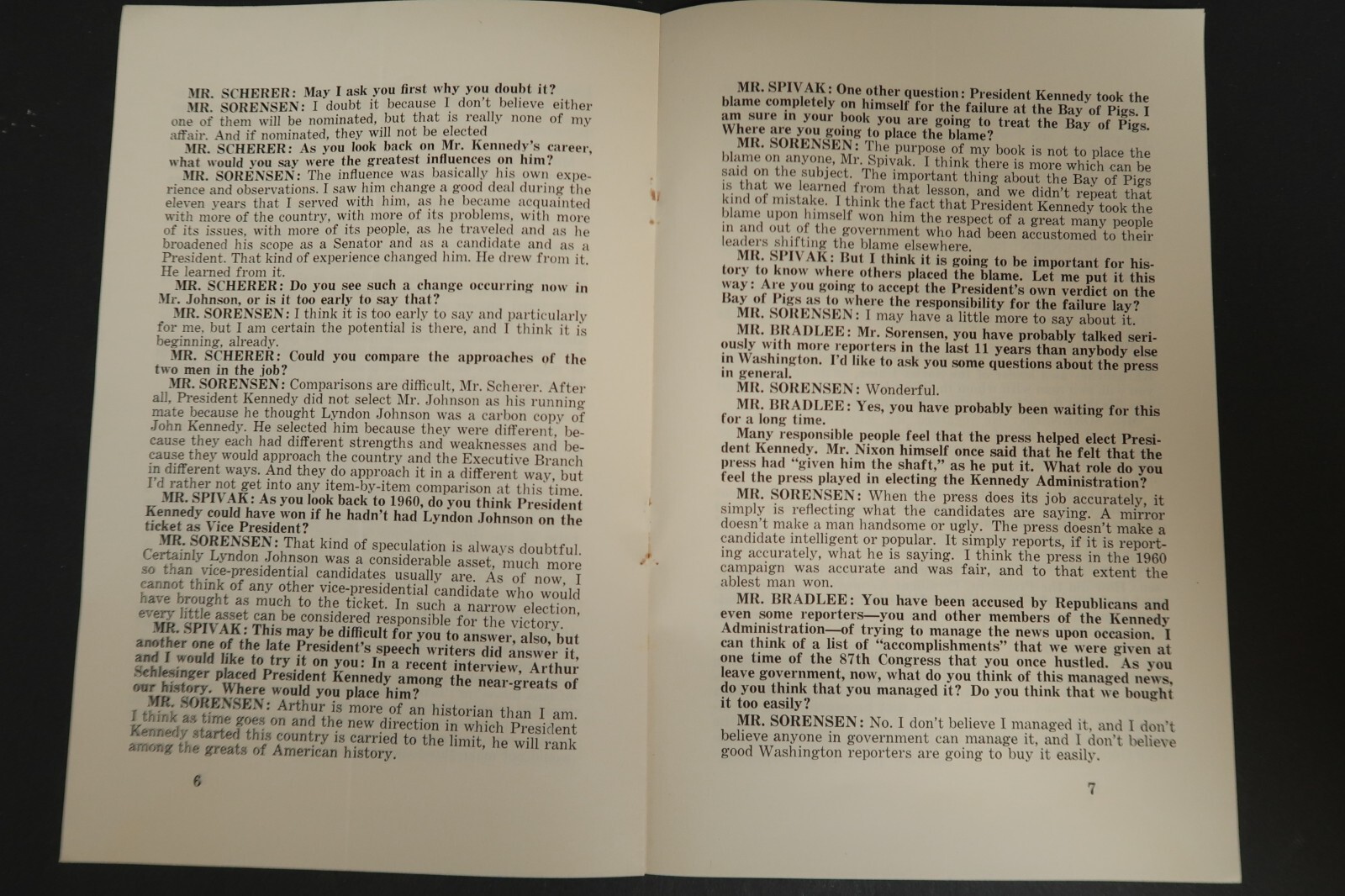 Meet The Press National Broadcasting Company Lawrence Spivak 1964 Booklet Vol. 8
