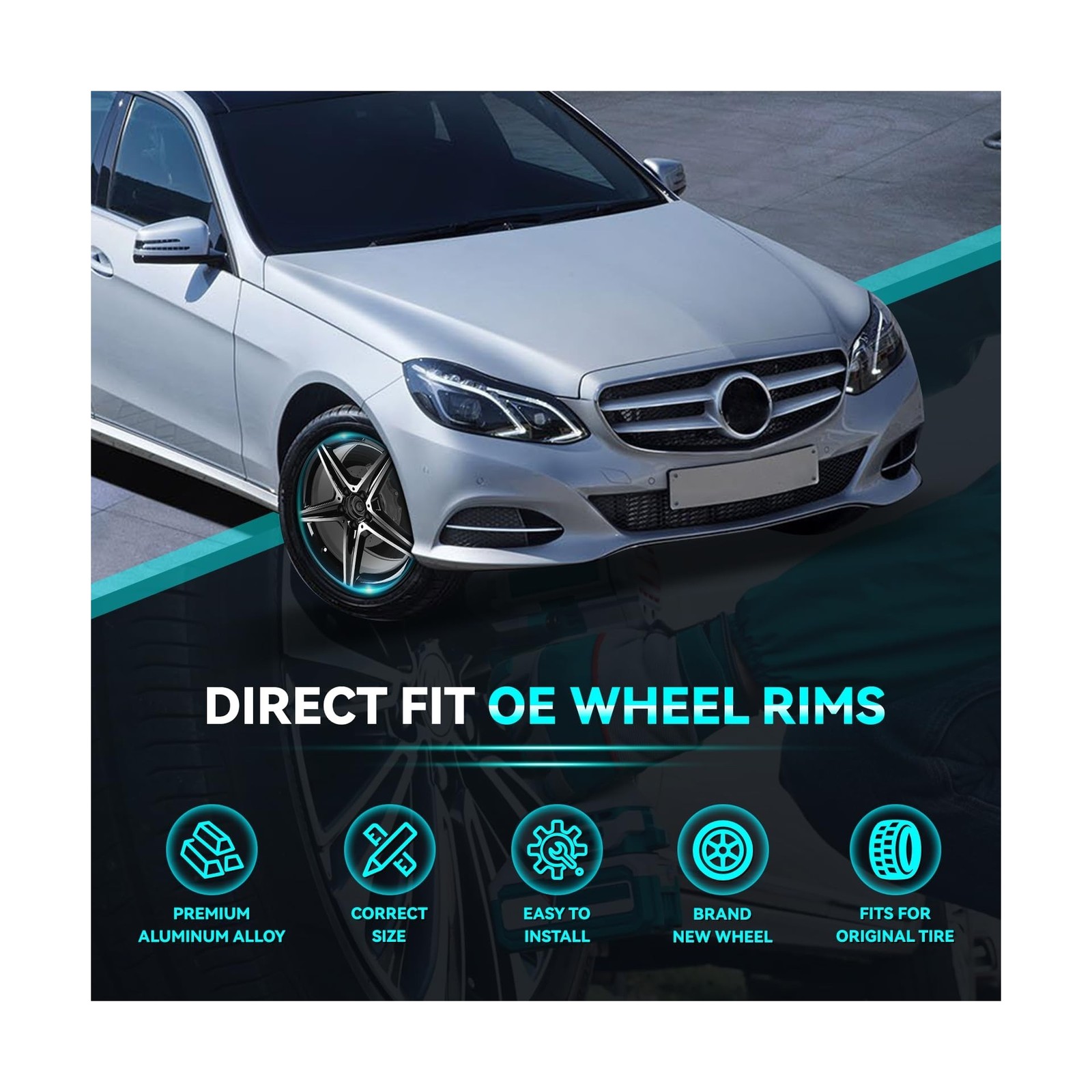 New 18 Inch 18×8.5Inch Premium Aluminum Alloy Wheel Rim Fits for Mercedes Ben…