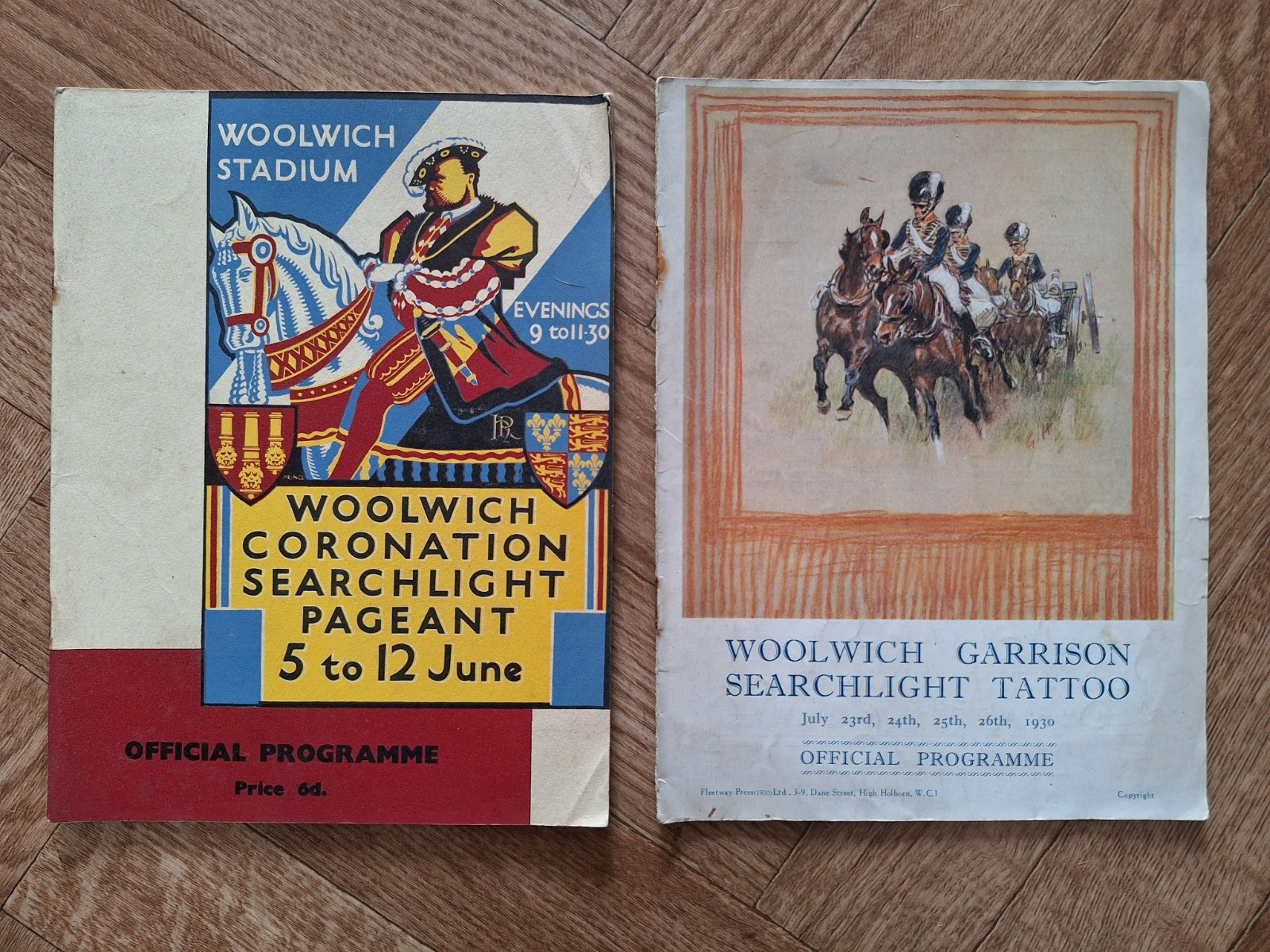 Woolwich Garrison Searchlight Tattoo 1930 & 1937 Coronation Searchlight Programs