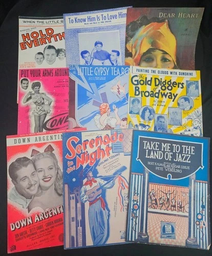 Group of 9 Sheet Music