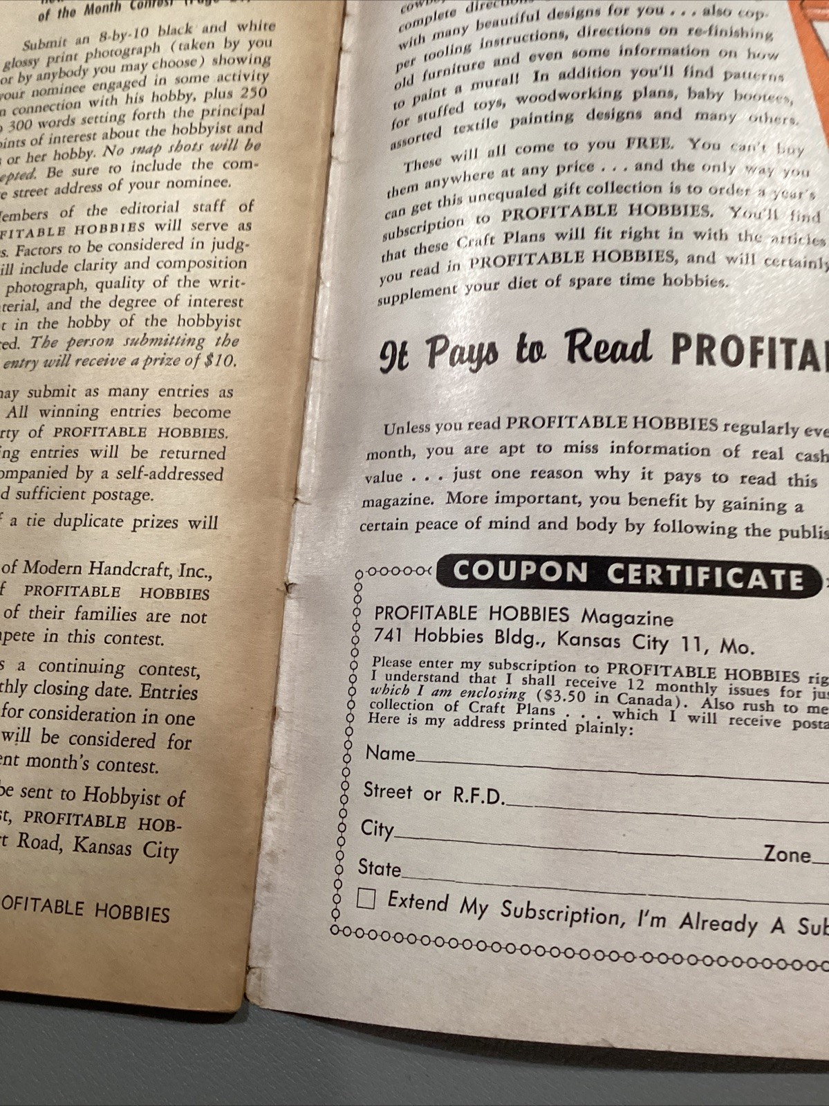 1955 Profitable Hobbies Mailer Magazine Meet Man With 800 Banks