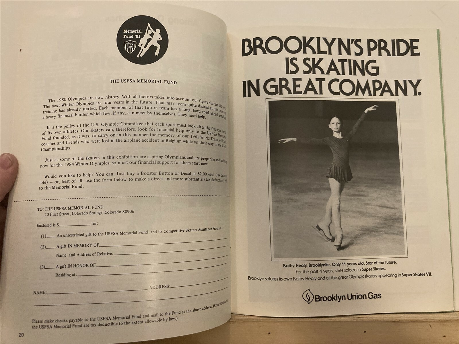 1980 Olympic Superskates Ice Skating Madison Square Garden NY Program Ticket Vtg
