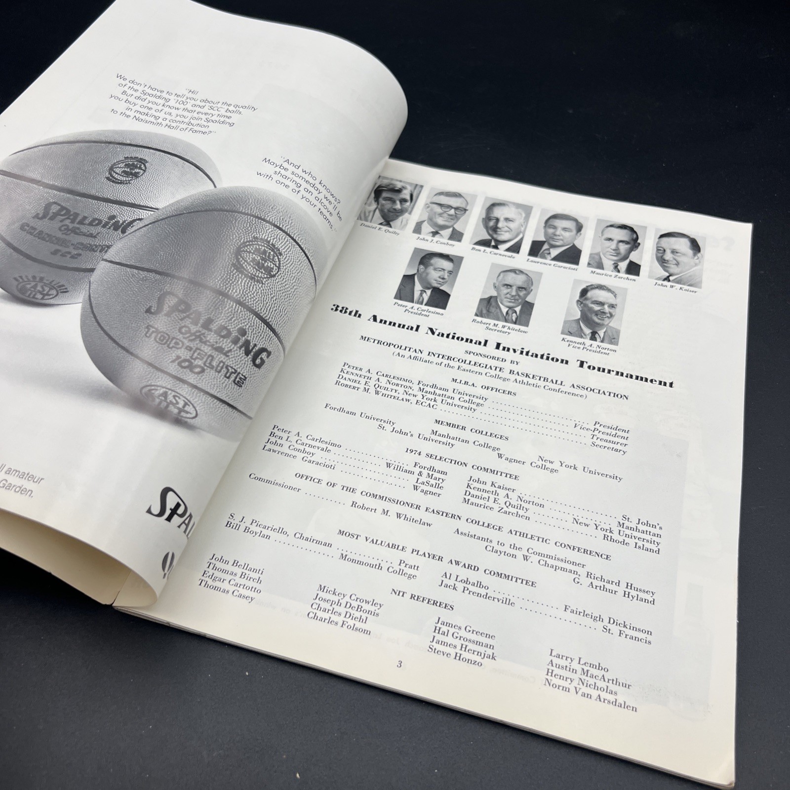 1975 NIT 38th Annual Basketball Tournament Program
