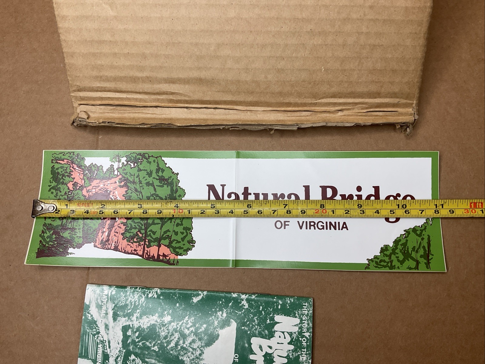 Vintage Natural Bridge Brochure & Bumper Sticker Virginia B68