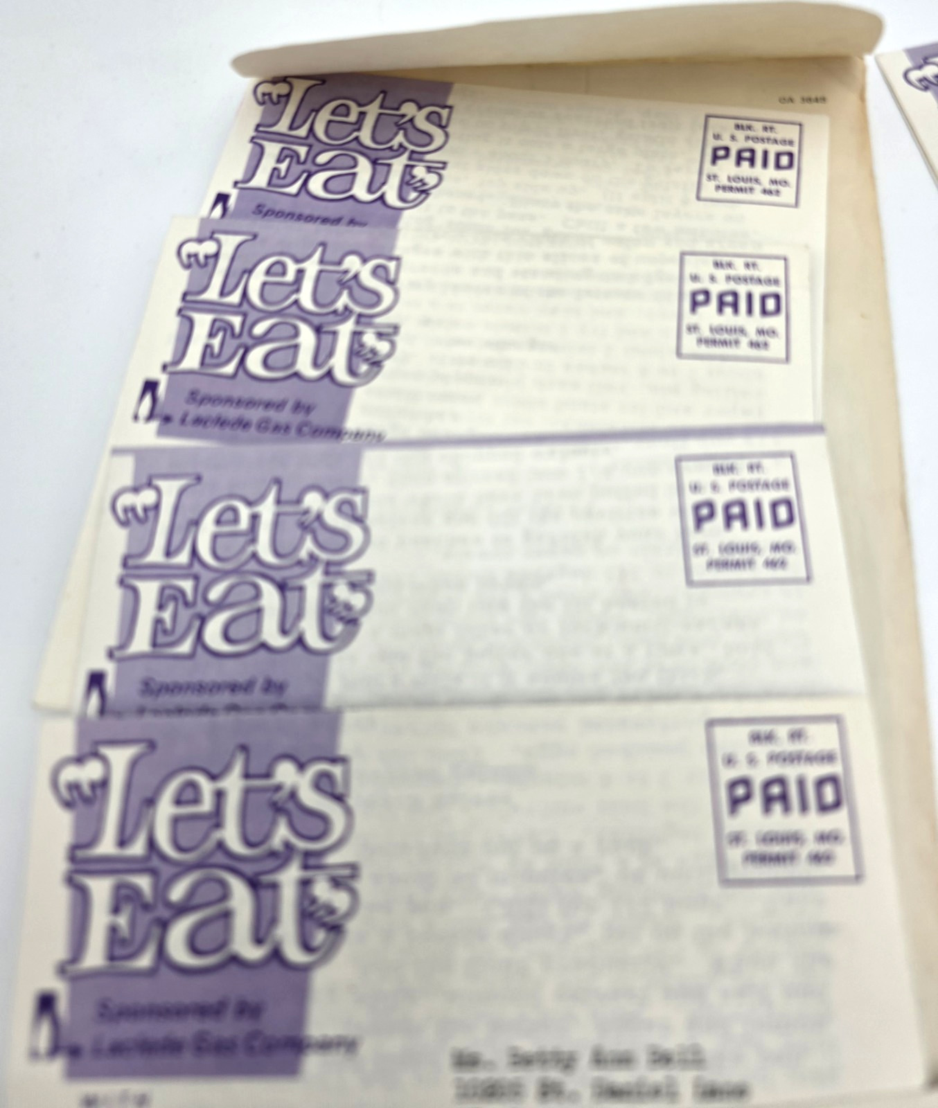 Marian OBrien Lets Eat Recipe Cards 1962 Laclede Gas VTG TV Mailer Lot 11