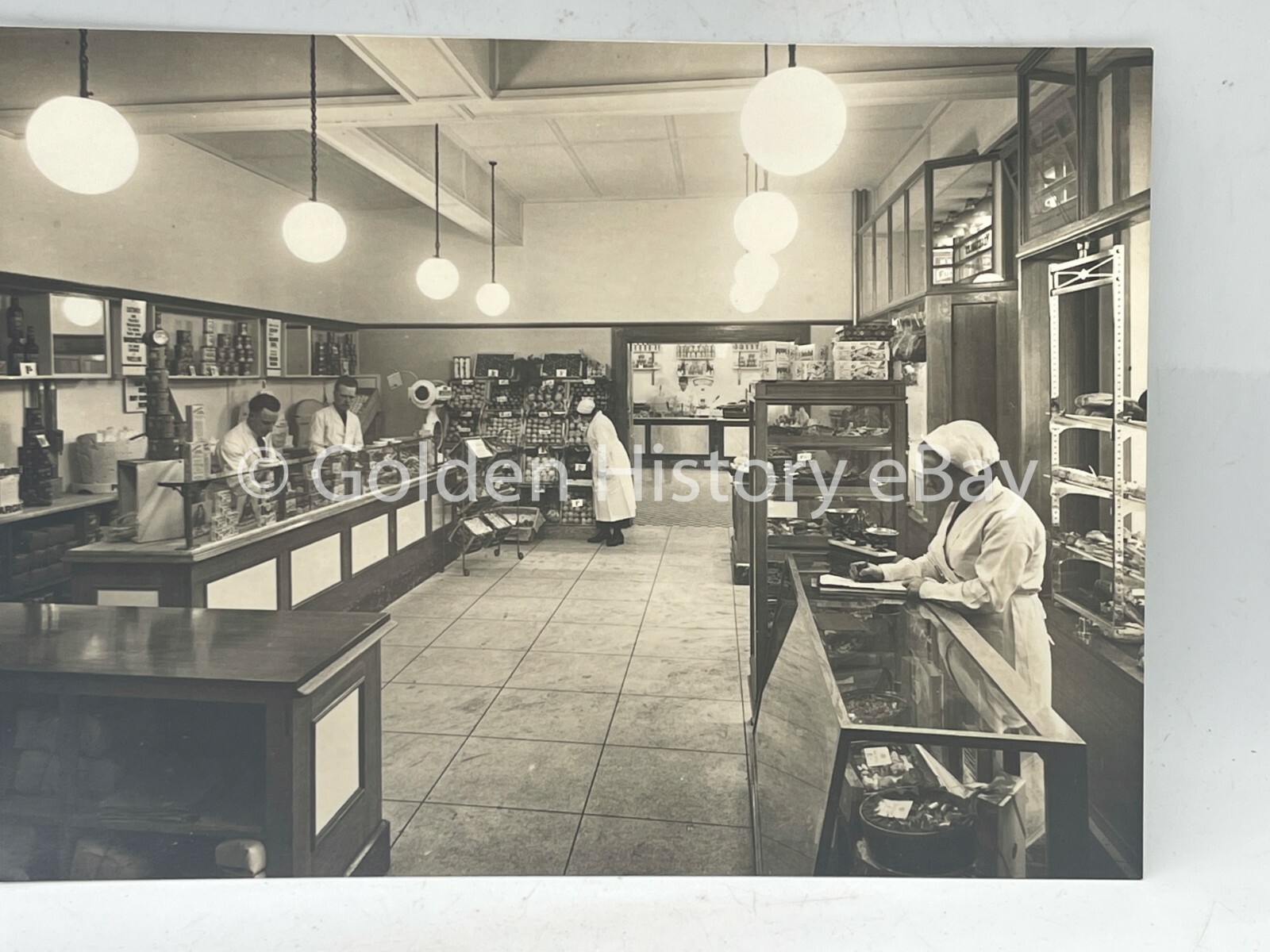 VINTAGE CO-OP SOCIETY SHOP INSIDE PHOTO PHOTOGRAPH CHINGFORD MIDDLESBOROUGH