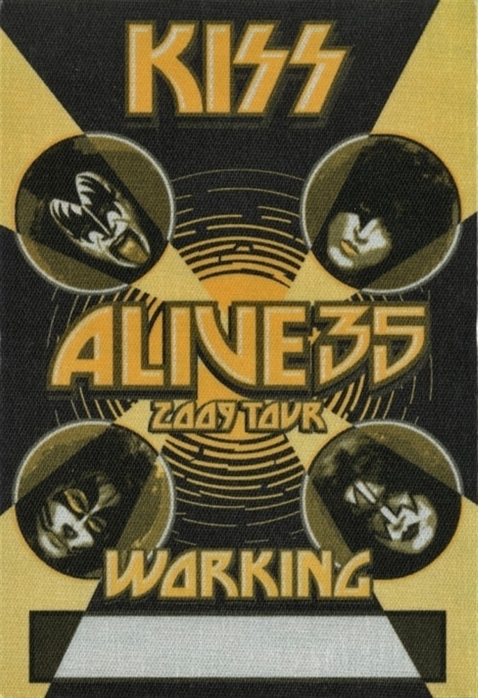 KISS 2009 Alive 35 concert tour Working Crew Backstage Pass