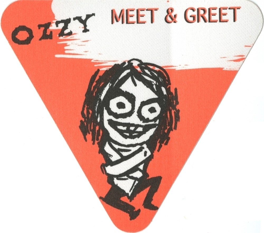 Ozzy Osbourne 1995 Ozzmosis concert tour Meet & Greet Backstage Pass